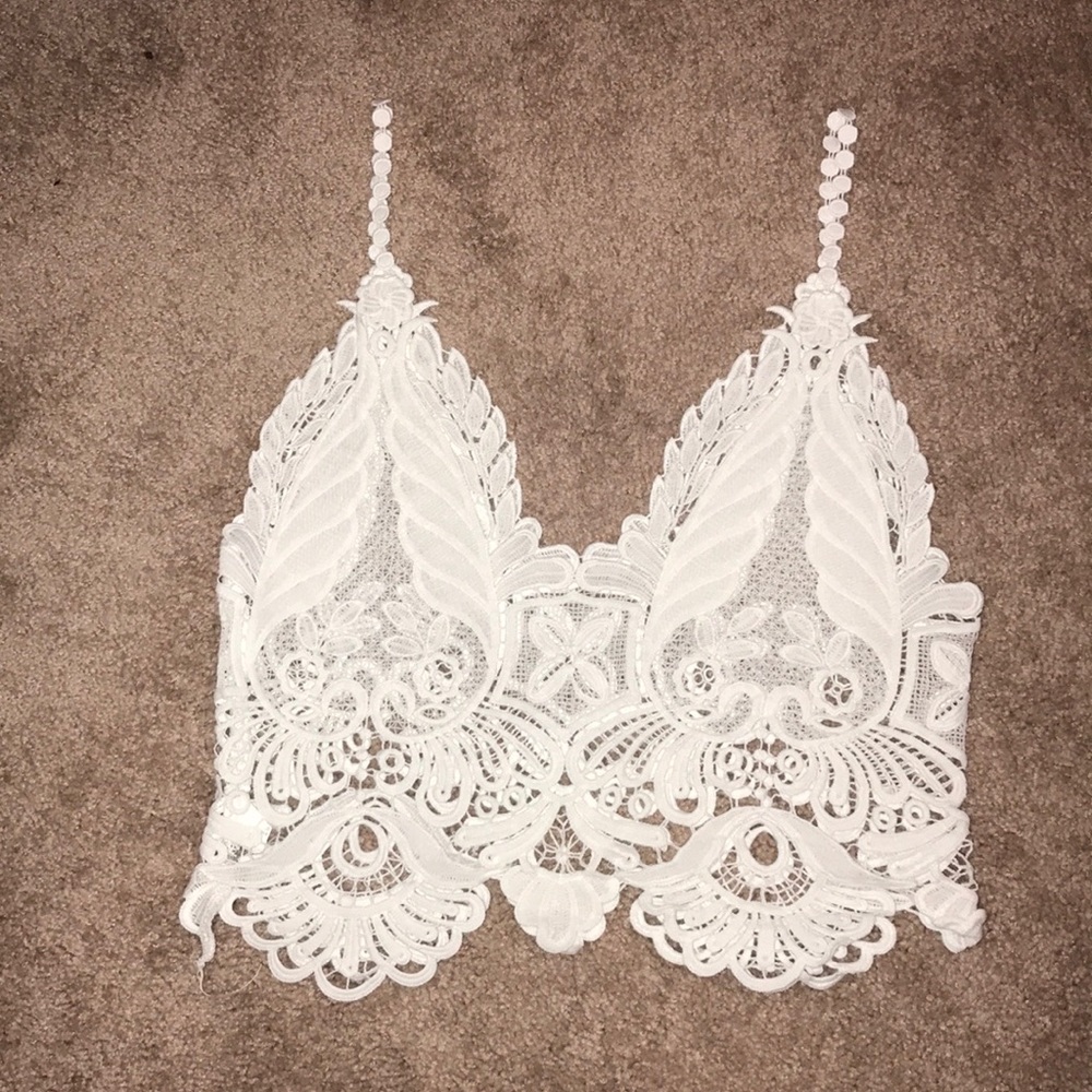 A white crop top